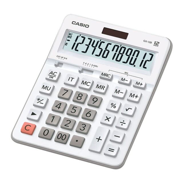 Casio Calculator เครื่องคิดเลข  คาสิโอ รุ่น  GX-12B-WE แบบตั