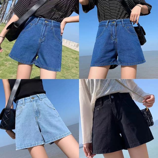 Swan shop 2021 ใหม่เกาหลีรุ่นหลวมและบางทั้งหมดตรงกับกางเกงนั