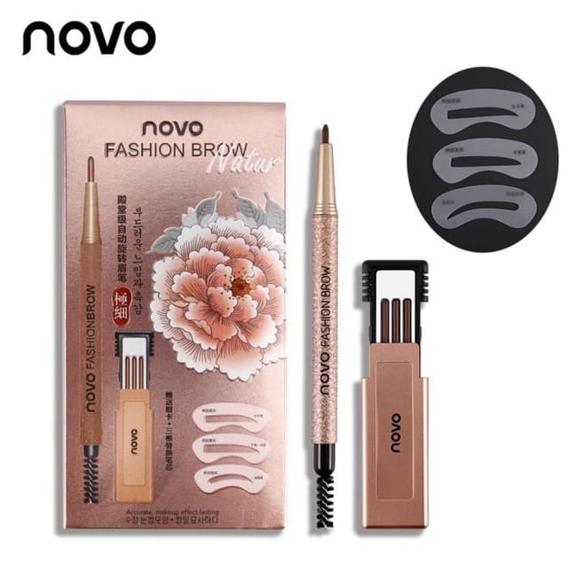 Novo Fashion Brow (No.5146) ดินสอเขียนคิ้ว+ไส้ดินสอ+บล็อกคิ้