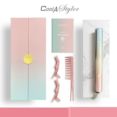 Coolastyler ใหม่2026 High-end series เครื่องหนีบผม 2IN1 เครื่องม้วนผม ไอออนลบปกป้องเส้นผม มอก.  ประกัน1ปี
