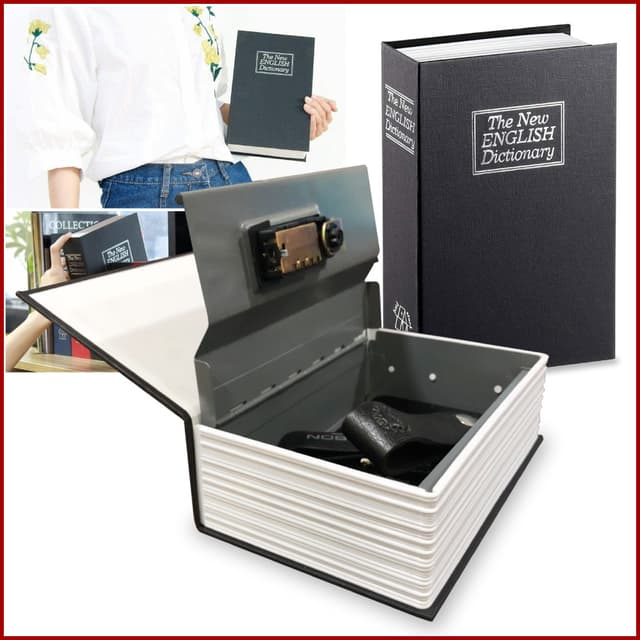 ตู้เซฟหนังสือ แบบล็อครหัส กล่องแอบเงิน Safe Box Book ซ่อนเงิ