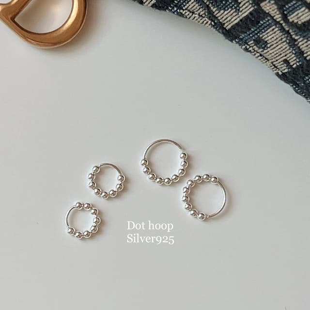 Suwann.na [ราคาต่อคู่] ต่างหู ต่างหูเงินแท้ ต่างหูห่วง ห่วงห