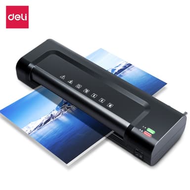 Deli เครื่องเคลือบบัตร A4 เครื่องเคลือบเอกสาร ร้อน เคลือบเร็ว 280มม./นาที Laminator