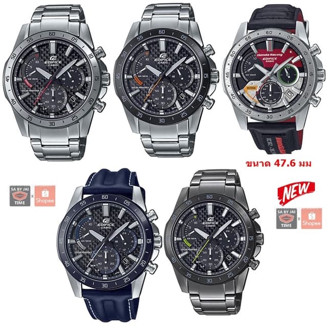 New Casio EDIFICE EQS-930 พลังงานแสงอาทิตย์ ประกันศูนย์  1 ป