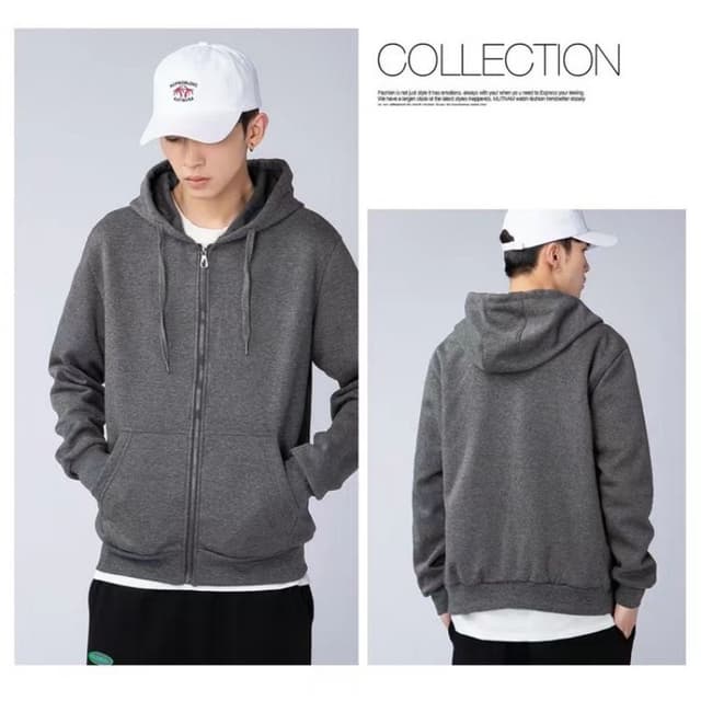 ⚡️ พร้อมส่ง⚡️เสื้อ​กัน​หนาว​ แขนยาว มี​ฮู้ด ทรง​หลวม​ ใส่สบา