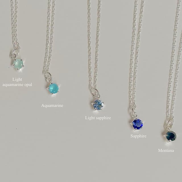 SissyJewelry // สร้อยคอเงินแท้ รุ่น single gem mini chain ne