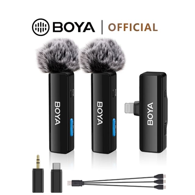 BOYALINK A1/A2 ไมค์ไร้สาย ไมค์ตัดเสียงรบกวน ไมค์ไลฟ์สด อัดเส