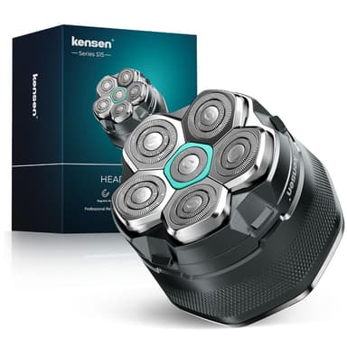 Kensen เครื่องโกนหนวดไฟฟ้า 6D เครื่องโกนหนวดหัวมีดโกนสำหรับผู้ชายหัวล้านโกนหนวดเปียก/แห้งใบหน้าเคราทริมเมอร์เครื่องโกนหนวด USB เครื่องโกนหนวดแบบชาร์จไฟได้ของขวัญ