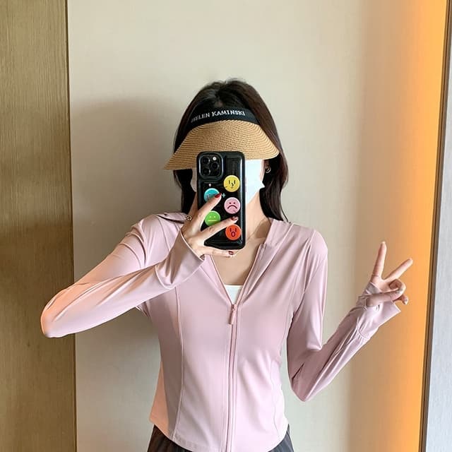 เสื้อ uv กันแดด ผู้หญิง Upf50+ Slim Fit Breathable ผู้หญิงฤด