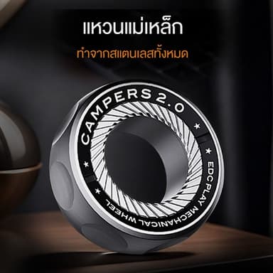 แหวนกลสปินเนอร์สแตนเลส - สไลเดอร์ EDC เหรียญป๊าบคลายเครียด ของขวัญผู้ชาย Fidget Toy gifts Spinner