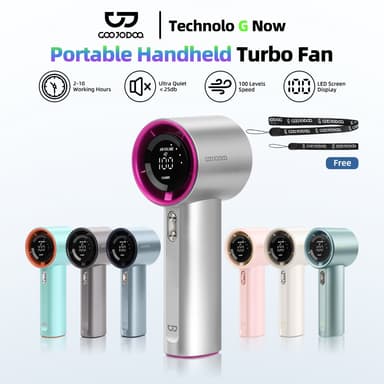 GOOJODOQ GFS001 พัดลมพกพา พัดลมมือถือ ความเร็วสูง ทํางานเงียบ ปรับความเร็วได้  USB พัดลมมือถือ