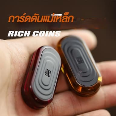 GAO Studio rich เหรียญ Push Card edc Decompression ของเล่นแม่เหล็ก Push Card Pop เหรียญ Fidget Spinner
