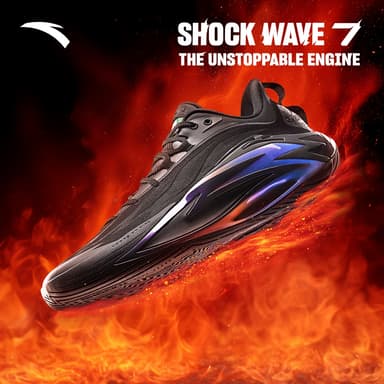 ANTA Shock Wave 7 รองเท้าบาสเกตบอลชาย ตาข่ายระบายอากาศ ทนทาน กันลื่น ลดแรงกระแทก พื้นคาร์บอน 1125C1126