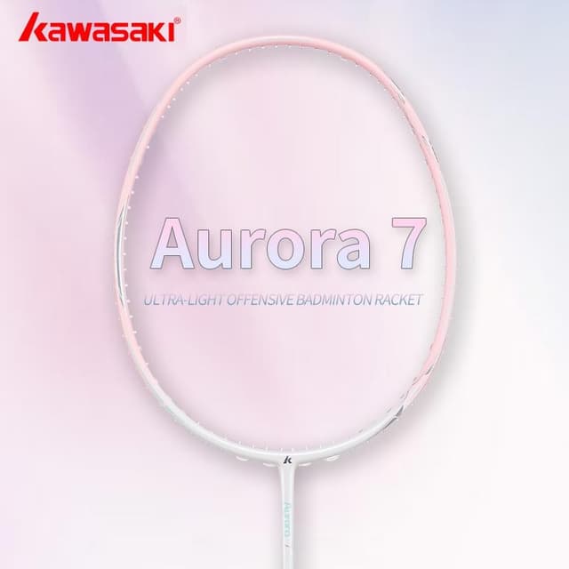 KAWASAKI Aurora7 ไม้แบดมินตันรุ่นทางการ, 5U น้ำหนักเบาพิเศษ 