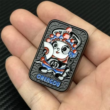 1PC Creative ละคร Panda EDC Fidget Slider สังกะสีอัลลอยด์ Push Haptic Slider ADHD Fidget ของเล่นสํานักงานความเครียดบรรเทาของเล่นไอเดียสํานักงานของเล่น