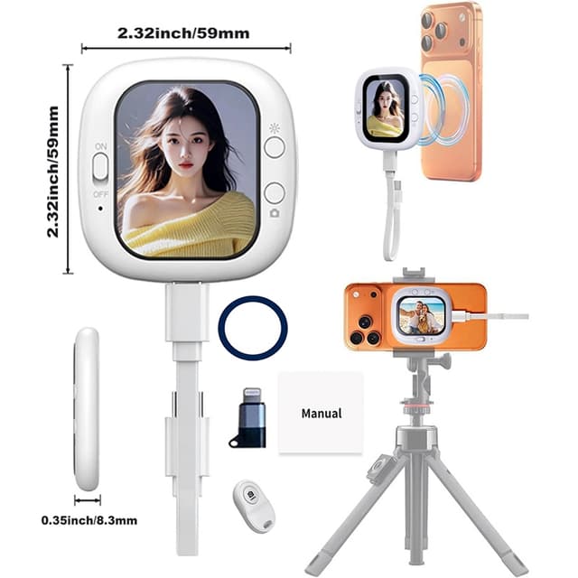 หน้าจอมอนิเตอร์เซลฟี่ไร้สายขนาดเล็ก,หน้าจอจอภาพเซลฟี่ 4K แม่