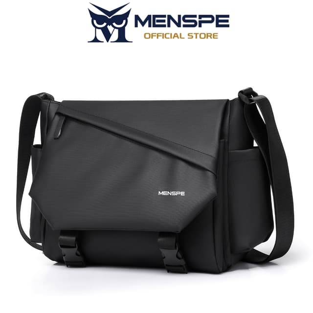 MENSPE กระเป๋าสะพายไหล่ผู้ชาย Unisex กันน้ํา Messenger แฟชั่
