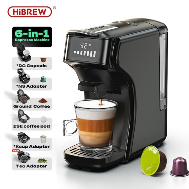 HiBREW H1B เครื่องชงกาแฟแคปซูล 6 in 1 Hot&Cold Brew Espresso