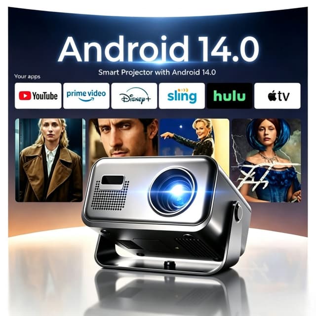 โโปรเจ็กเตอร์ความละเอียดสูง ระบบปฏิบัติการ Android 14 รองรับ