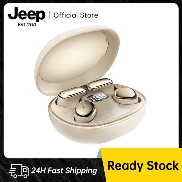 Jeep EX7 หูฟังบลูทูธ ไร้สาย ดีไซน์แบบ 2 คู่ นอนหลับ/อินเอียร