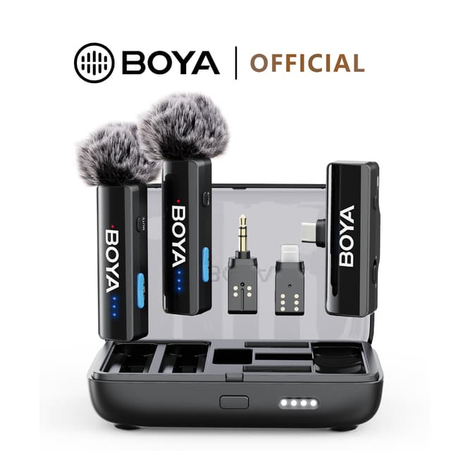 BOYA BOYALINK 2 ไมค์ไร้สาย ไมค์ไลฟ์สดตัดเสียงรบกวน พร้อมกล่อ