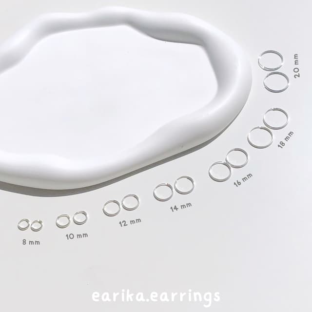 earika.earrings - ต่างหูห่วงเงินแท้ คนแพ้ง่ายใส่ได้ (มี 7 ไซ