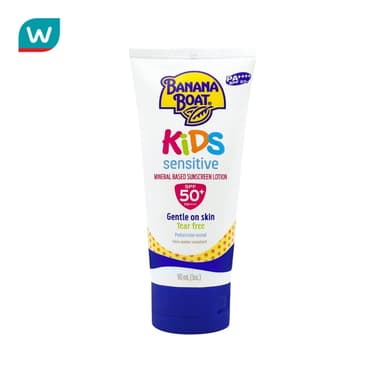 Banana บานาน่า โบ๊ท คิดส์ เซ็นซิทีฟ มิเนอรัล เบส ซันสกรีน โลชั่น เอสพีเอฟ50+ พีเอ++++ 90 มล.