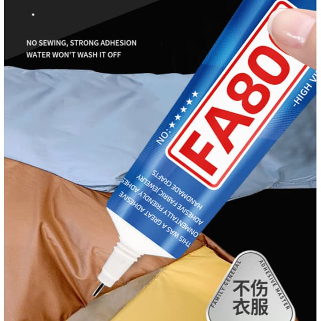 กาวติดผ้า FA800 กาวโปร่งใส แทนการเย็บด้วยเส้นด้าย กาวซ่อมเคร