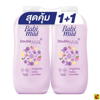 เบบี้มายด์ ดับเบิ้ลมิลค์ โปรตีน พลัส แป้งเด็ก สูตรนูริช สกิน 350 ก. แพ็คคู่
