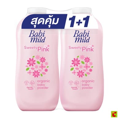 เบบี้มายด์ สวีทตี้พิงค์ พลัส แป้งเด็ก กลิ่นสวีตเซ้นส์ 350 ก. แพ็คคู่