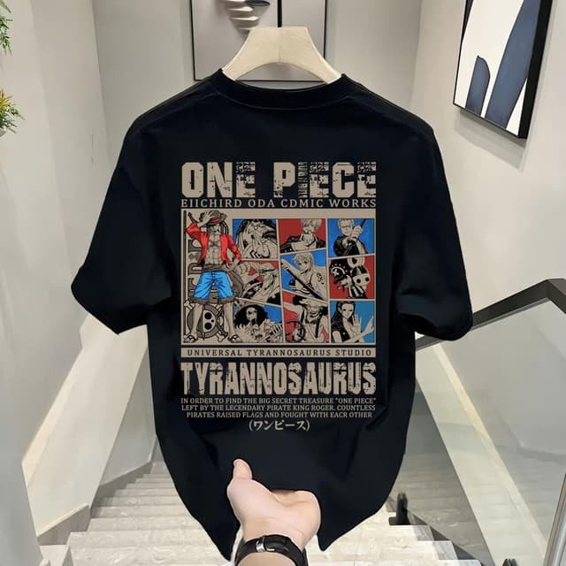 เสื้อยืดผู้ชายเทสดี สกรีนลายการ์ตูนอนิเมะญี่ปุ่นฮิตๆ เสื้อยื