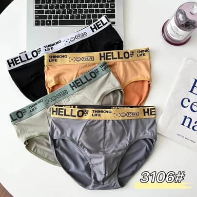 #410 ใหม่！กางเกงชั้นในHELLO กางเกงในผู้ชาย ไม่มีซับใน