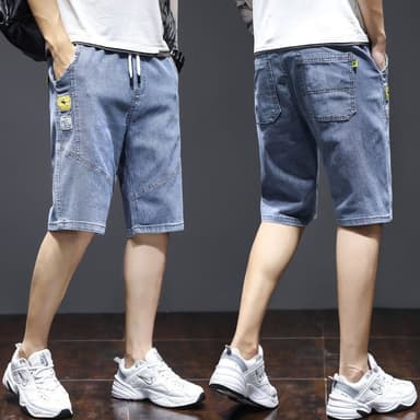 MR-DEER กางเกงยีนส์ ขาสั้น เอวยางยืด ผู้ชาย   ผ้ายีนส์  รุ่น M2009