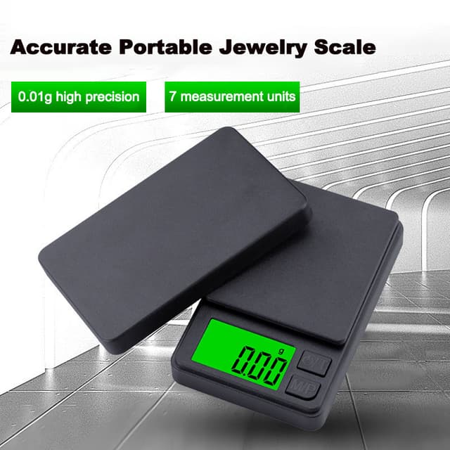 เครื่องชั่งน้ําหนักดิจิทัล LCD ความแม่นยําสูง 100 กรัม 200 ก