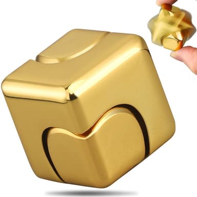 โลหะ Cube หมุนปลายนิ้ว Gyroscope Fidget Anti Stress ของเล่นผู้ใหญ่ Office Home Travel แบบพกพา Spinner ของเล่นคริสต์มาสของขวัญ