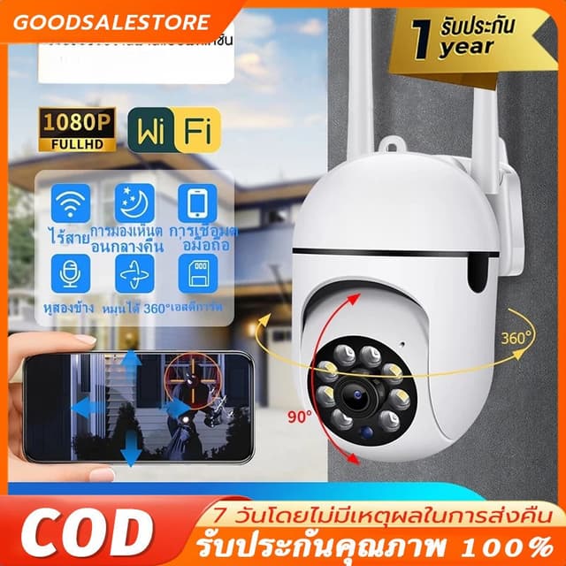 ซื้อ 1 แถม 1 2.4G/5G กล้องวงจรปิด 360 wifi กล้องวงจรปิดไร้สา
