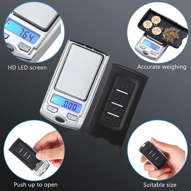 เครื่องชั่งดิจิตอลแบบพกพาขนาดเล็กมาก 0.01g/100g สําหรับเครื่