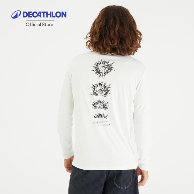 Decathlon Men’S UV Protection Long-Sleeved Surf T-Shirt Upf5