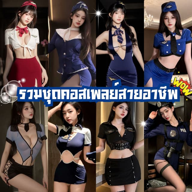 ZEXY ZONE ชุดคอสเพลย์เซ็กซี่ ชุดนอนไม่ได้นอน ชุดอาชีพในฝัน �