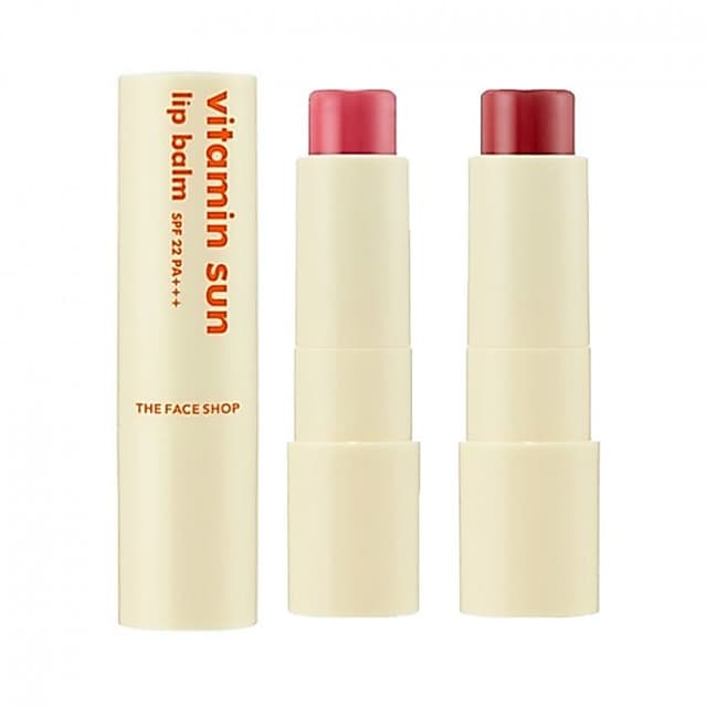 THE FACE SHOP VITAMIN SUN LIP BALM SPF 22 PA+++ ลิปบาล์ม ลิป