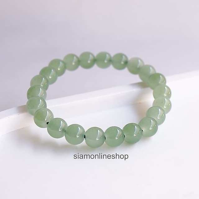 LUCKYSTONE กำไลหินสีนำโชค โทนสีฟ้าเขียว ขนาด 8 มม. by siamon