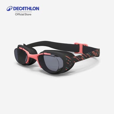 Decathlon Swimming Goggles Size L Tinted Lenses แว่นตาว่ายน้ำขนาด L ชนิดเลนส์เคลือบสี รุ่น Xbase - Black/Orange/Grey