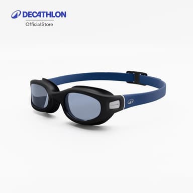 Decathlon Swimming Goggles Size L Soft แว่นตาว่ายน้ำขนาด L ชนิดเลนส์เคลือบสี รุ่น Soft - Black/Blue