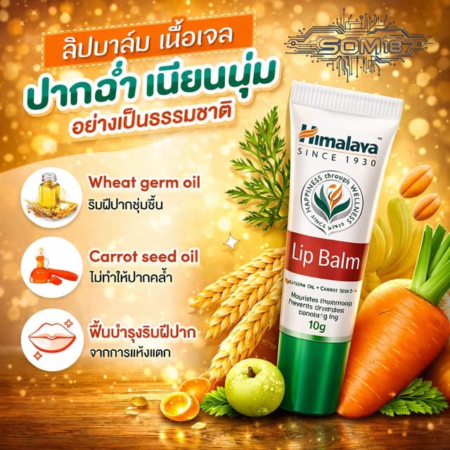 Himalaya Herbals Lip Balm หิมาลายา ลิปบาล์ม กลิ่นหอม บำรุงปา