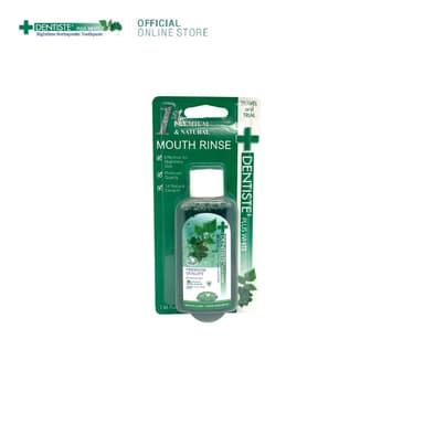 Dentiste' Oral Rinse 50ML น้ำยาบ้วนปาก ลดกลิ่นปากและแบคทีเรีย ส่วนผสมจากธรรมชาติ ลมหายใจหอมสดชื่น แบบขวด เดนทิสเต้