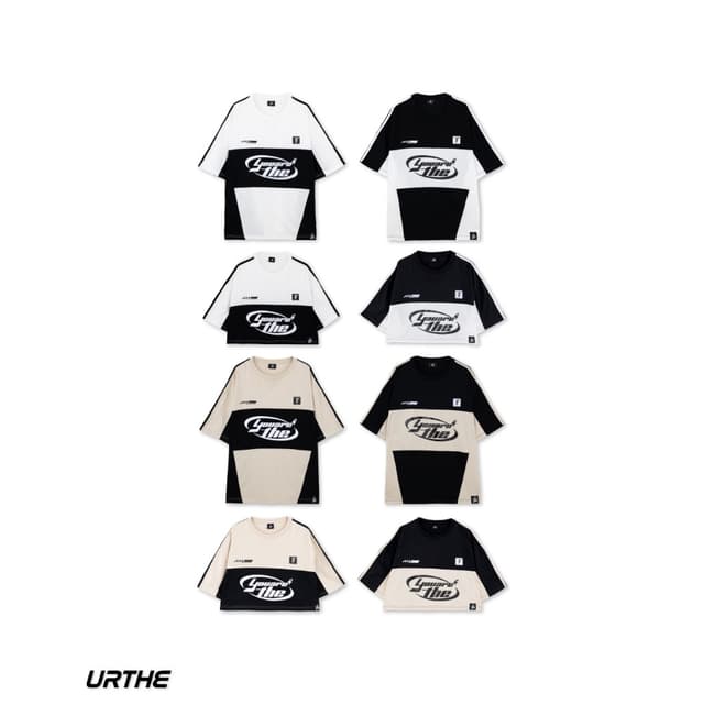 URTHE - เสื้อยืด สกรีนลาย Oversize รุ่น LIFE IS A RACE