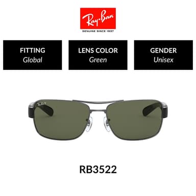Ray-Ban - RB3522 Polarized 004/9A - size 64 แว่นกันแดด