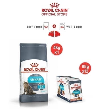 [เซตคู่สุดคุ้ม] Royal Canin Urinary Care + Urinary Care Pouch (12 ซอง) โรยัล คานิน อาหารแมวโต ดูแลระบบทางเดินปัสสาวะ