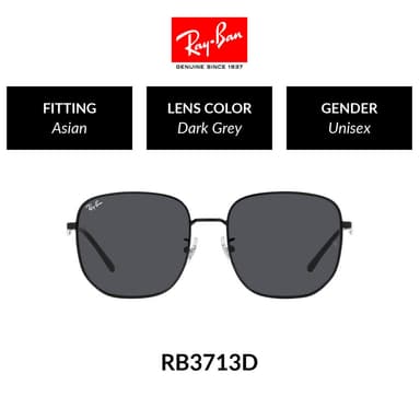 RAY-BAN  - RB3713D 002/87 BLACK แว่นกันแดด