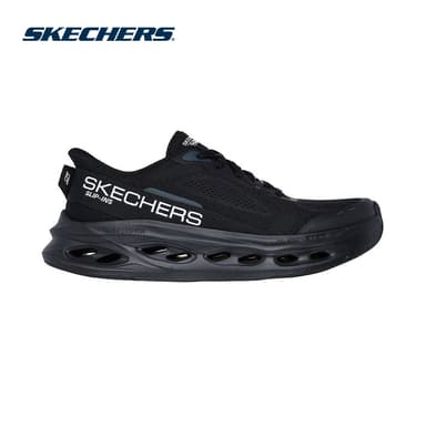 Skechers สเก็ตเชอร์ส รองเท้าผู้ชาย Men Max Cush Glide-Step Performance Shoes - 220421-BBK - Air-Cooled Goga Mat